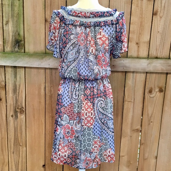 American Rag Boho Floral Cie Midi Dress 0X EUC - Picture 2 of 8